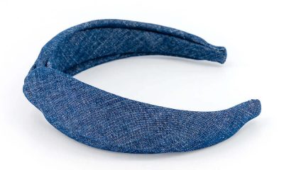 Alexandre de Paris - Haarreif Aude Denim 4,5 cm marine THB30-17T-P21M (2)