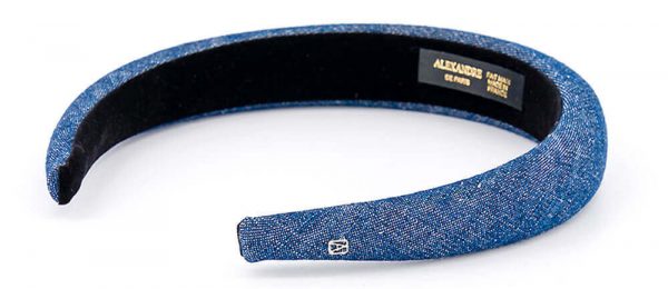 Alexandre de Paris - Haarreif Charlotte 2,5 cm marine THB25-20T-A20M