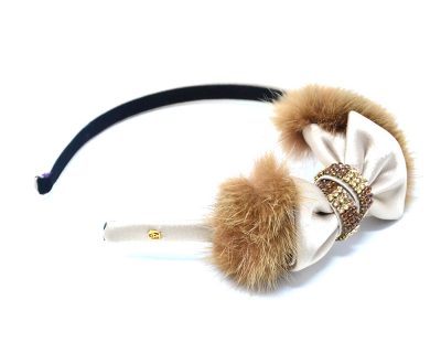 Alexandre de Paris - Haarreif LORRAINE 1 cm beige THB10-13T-A15 S_2