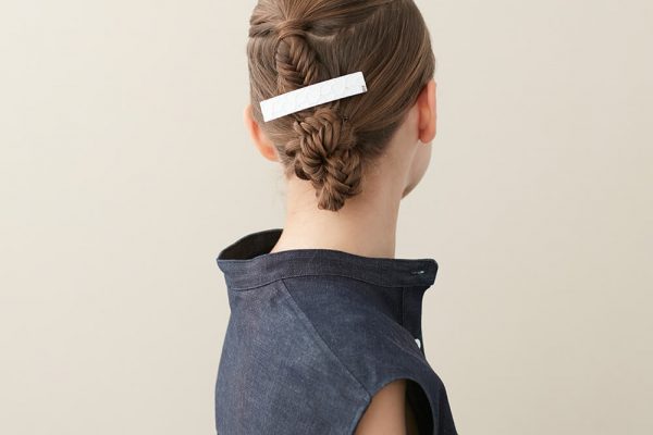 Alexandre de Paris - Haarspange Allure Subtile 8 cm weiß AA8-17334-02-P