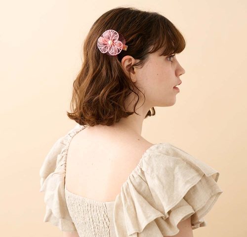 Alexandre de Paris Haarspange CAMÉLIA GIPSY 6 cm rosa AA6 18280 03 Q