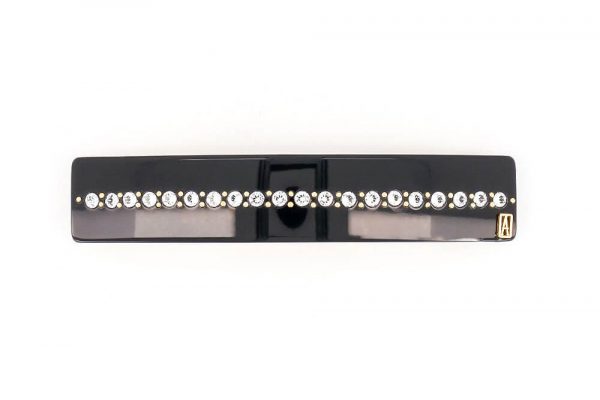 Alexandre de Paris - Haarspange Klassisch mit Strass Schwarz 8cm AA8-736-75(N) (3)