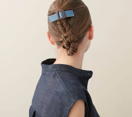 Alexandre de Paris - Haarspange NONCHALANCE 8 cm marine AA8-17280-03-C