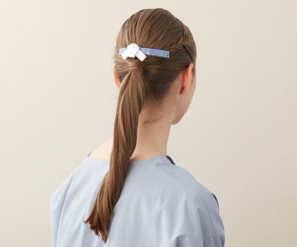 Alexandre de Paris - Haarspange Noeud Tribord hoch 9,5 cm marine AQCH-17316-03-M