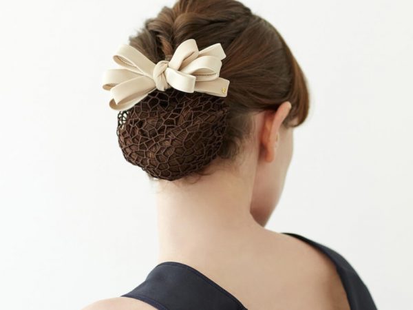 Alexandre de Paris - Haarspange mit Netz Chloe mit 3-facher Masche beige 9,5cm TCHG-16389 S (2)